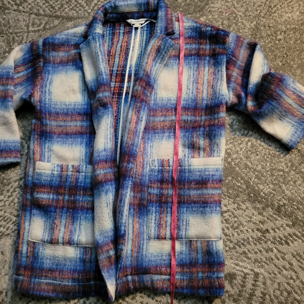 Brushed Checked Single-Breasted Blazer Jacket Siz… - image 4